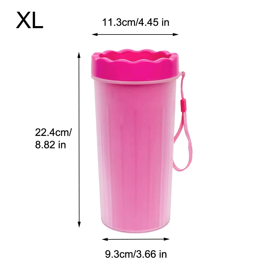 1Pc Pet Plastic Foot Wash Cup S L XL Large size silicone brush Dog cat clean foot mud removable cleaning Foot by HARMONYA STORE