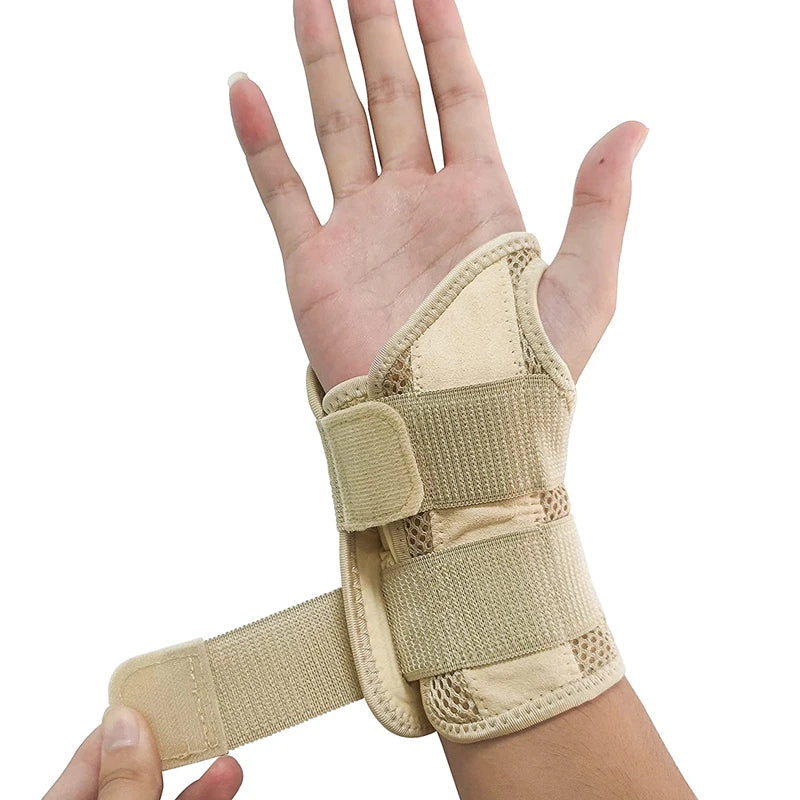 Adjustable Soft Wristbands Protector for Fitnes Gym Accessories Metal Wrist Splint Injury Pain Relief Carpal Tunnel Wrist Brace by HARMONYA STORE