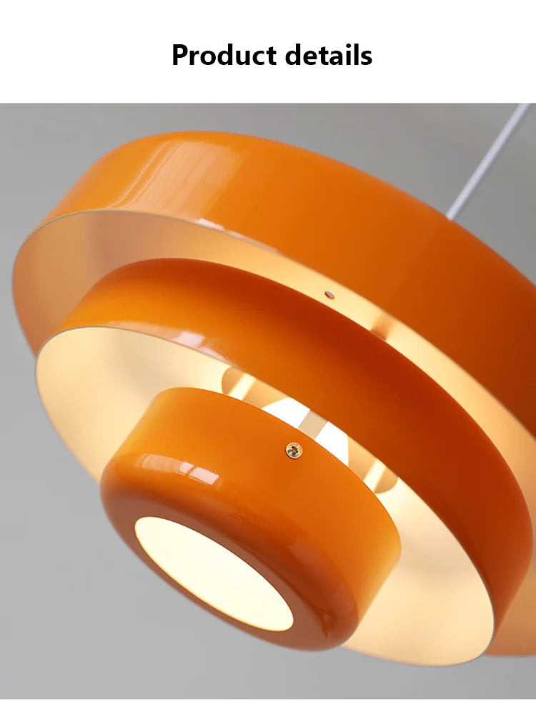 Medieval Retro Orange Pendant Lamp Dining Room Restaurant Home Decor LED Ceiling Chandelier Lighting for Cafe Bar Hanging Lights by HARMONYA STORE