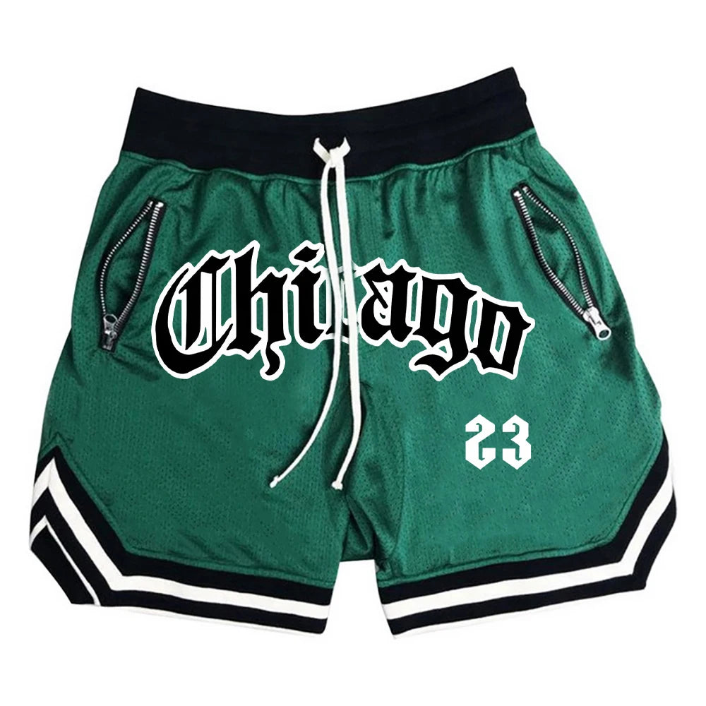 Summer New Men's Sports Fitness Shorts Men Basketball Game Training Running Casual Loose Quick-Drying Five-Point Pants by HARMONYA STORE