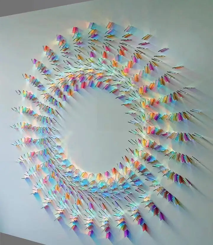 Square Shape Laser Plexiglass Rainbow Board Acrylic (PMMA) Iridescent/Radiant Circle,Oргстекло For DIY Advertising/Home Decorate by HARMONYA STORE