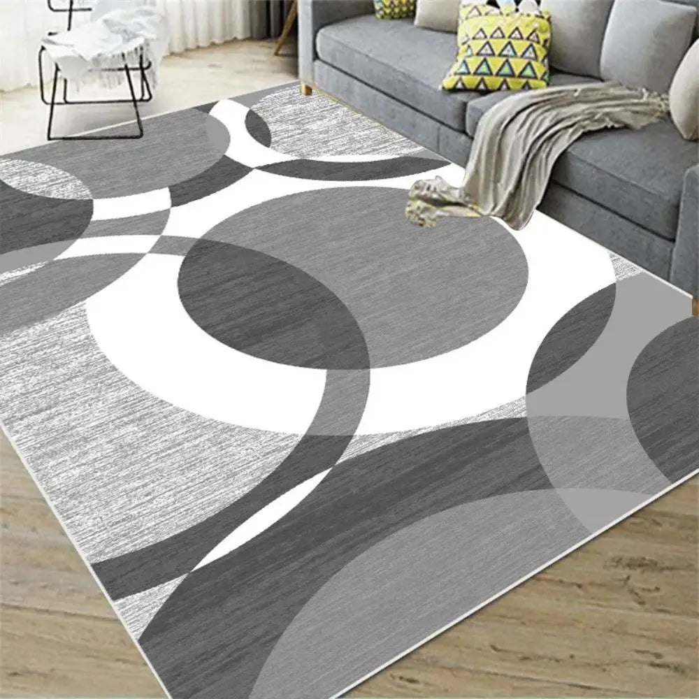 VIKAMA Nordic Abstract Carpet Living Room Bedroom Kitchen Dining Room Floor Mat Home Decor Geometric Large Area Floor Mat by HARMONYA STORE