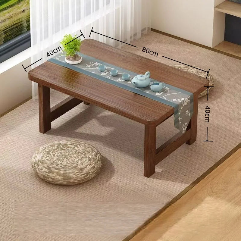 Japanese-style Tatami Table Coffee Table Household Bay Window Balcony Coffee Table Foldable Wooden Table Pratical New Arrival by HARMONYA STORE