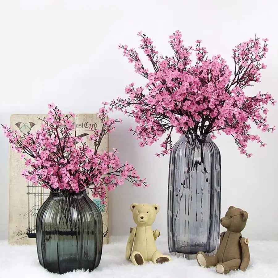 1/4pcs Artificial Flowers Cherry Blossoms Gypsophila Fake Plants DIY Wedding Bouquet Vases for Home Decor Faux Festival Branch by HARMONYA STORE