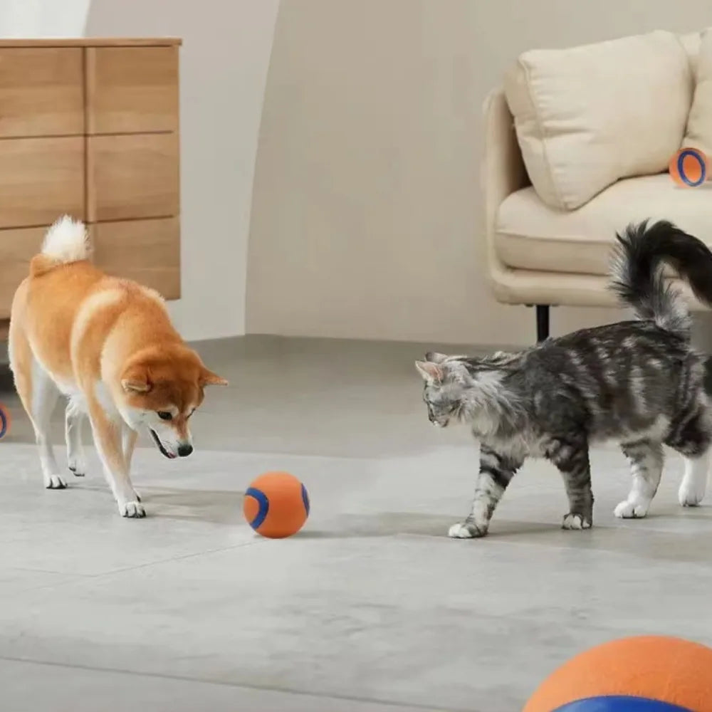 Dog Toy Ball Dog Fetch Ball Toy Tough Pet Ball Puppy Chew Toy Solid Elastic Jumping Ball Pet Accessories For Large Medium Small by HARMONYA STORE