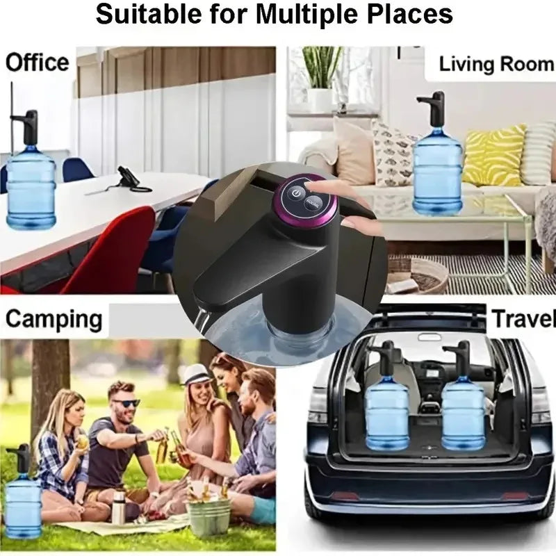 Portable 5-gallon Water Dispenser with USB Charging-Automatic Electric Pump Suitable for Home, Office, and Outdoor Use by HARMONYA STORE