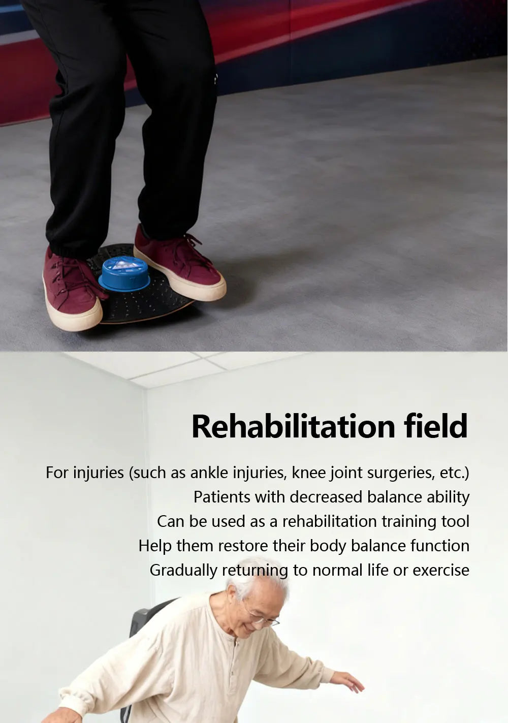 QUELING Smart Balance Board with Guidance Light - Full-Spectrum Training Equipment for Rehabilitation, Recovery, and Home Fitnes by HARMONYA STORE