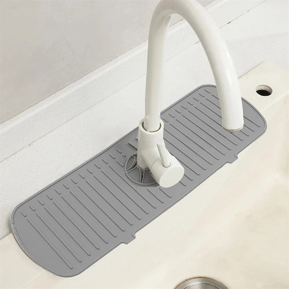 Silicone Faucet Water Catcher Mats,Kitchen Sink Spill-Proof Drying Pads,Anti-Slip Drain and Splash Guard Water Catcher Mat by HARMONYA STORE