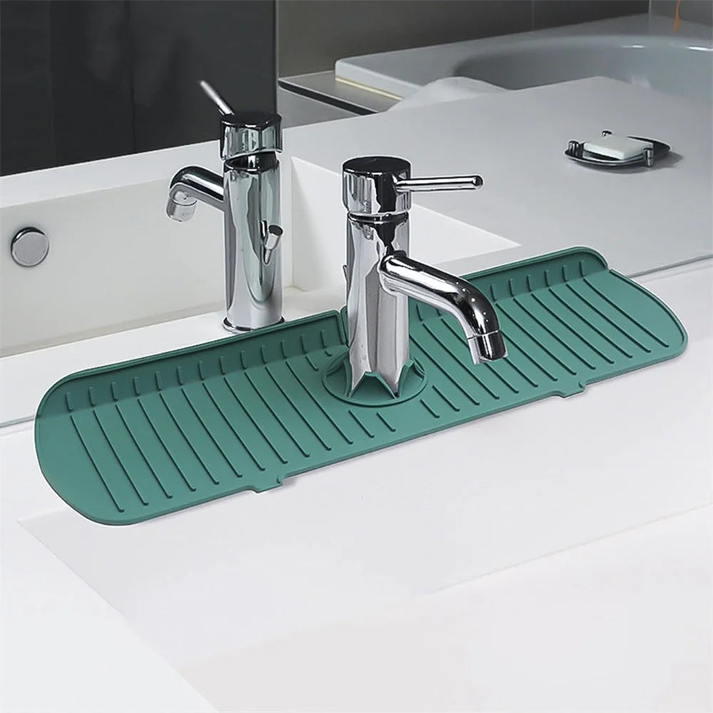 Silicone Faucet Water Catcher Mats,Kitchen Sink Spill-Proof Drying Pads,Anti-Slip Drain and Splash Guard Water Catcher Mat by HARMONYA STORE