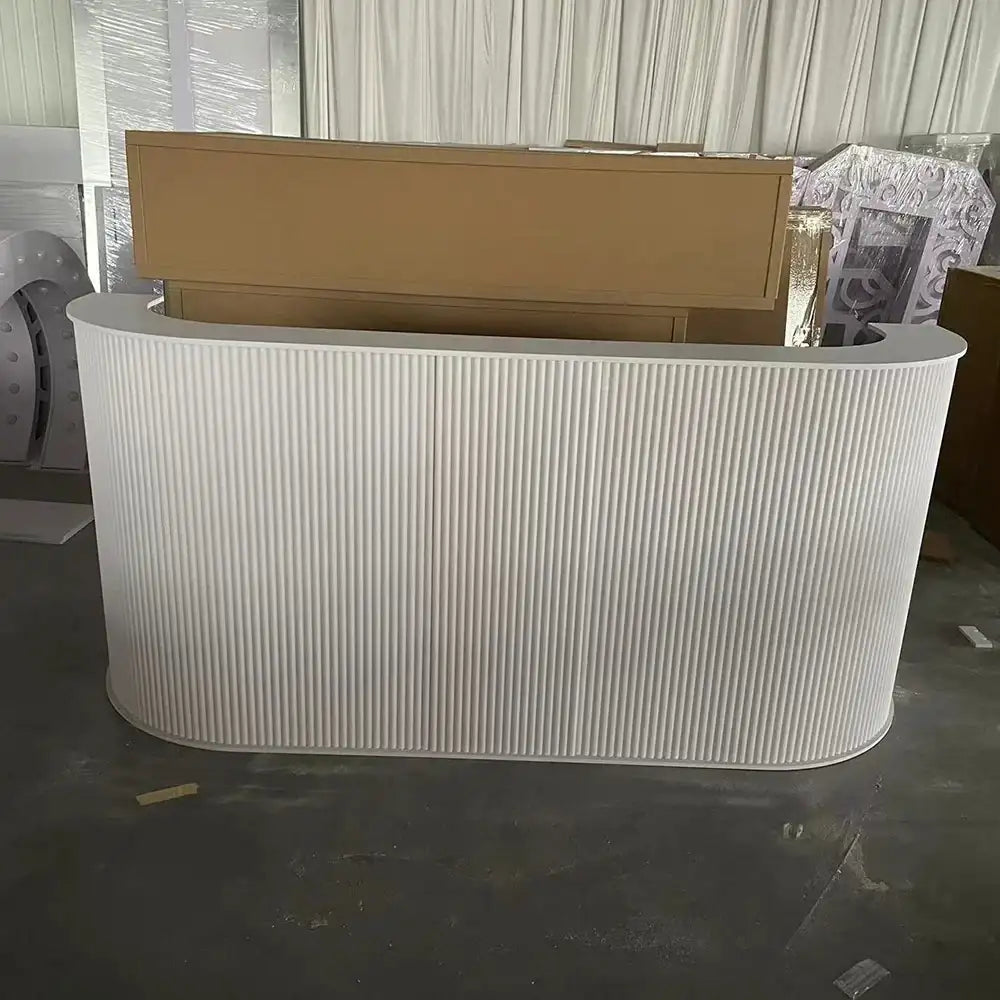 Party Use Bar Furniture Straight Shape Stainless Steel Frame White Acrylic Portable Folding Bar Tables by DSERS