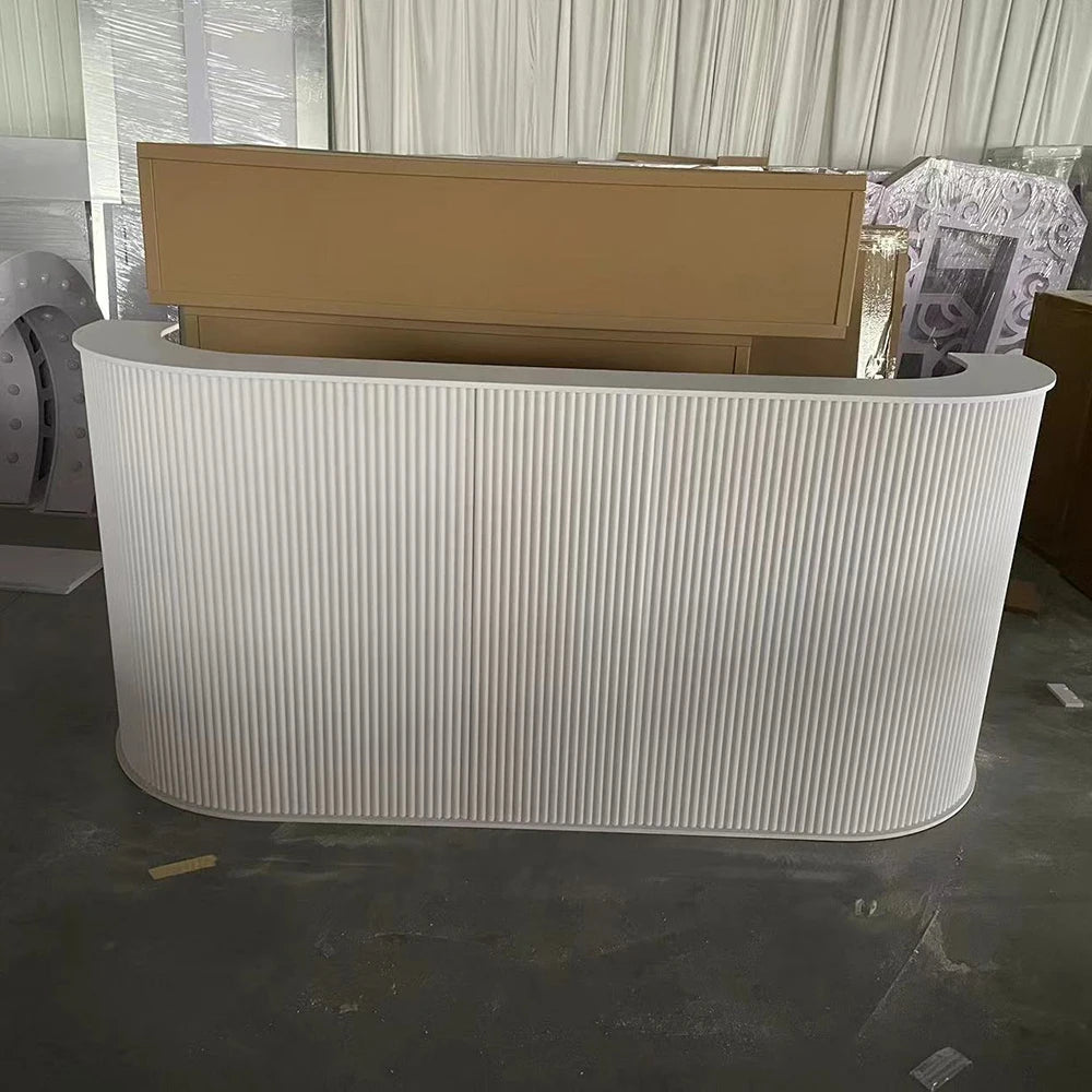 Party Use Bar Furniture Straight Shape Stainless Steel Frame White Acrylic Portable Folding Bar Tables by HARMONYA STORE