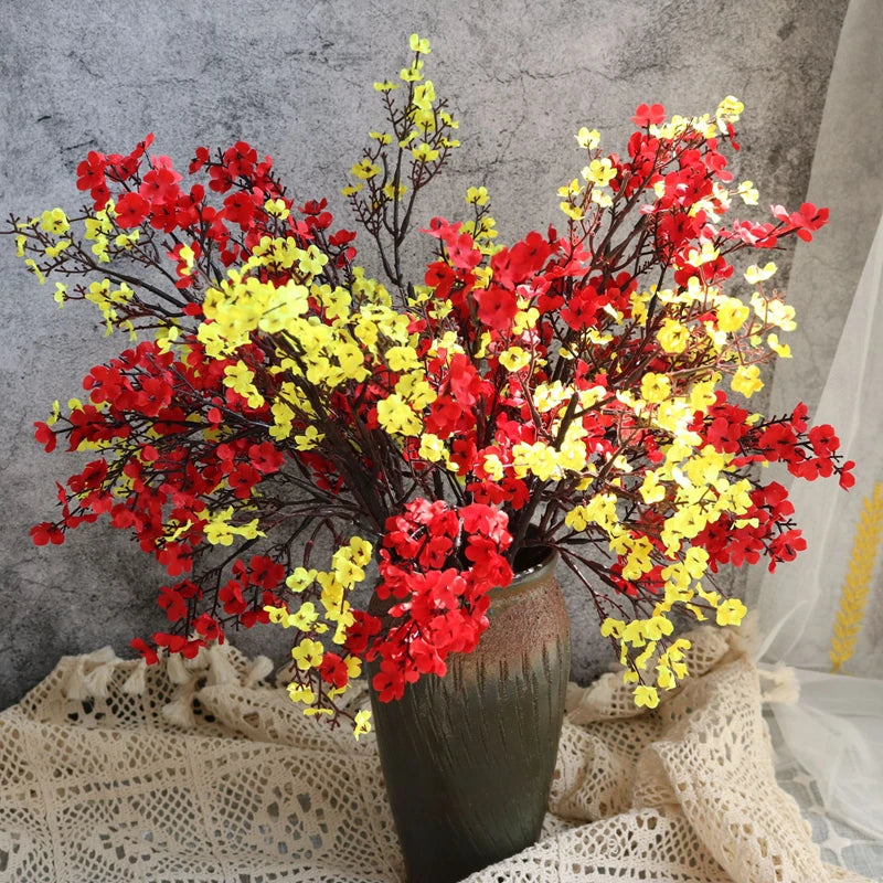 1/4pcs Artificial Flowers Cherry Blossoms Gypsophila Fake Plants DIY Wedding Bouquet Vases for Home Decor Faux Festival Branch by HARMONYA STORE