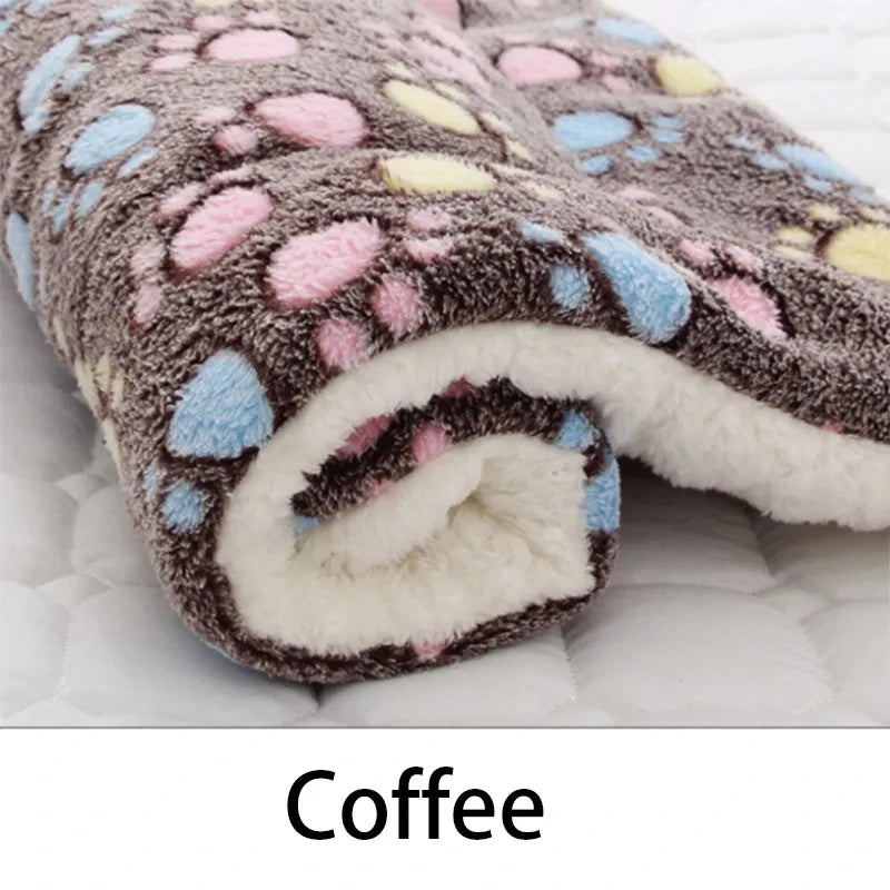 Flannel Pet Sleeping Mat Dog Bed Cat Litter Puppy Bed Dog Sofa Lovely Mattress Cushion for Small Large Dog Blanket For Winter by HARMONYA STORE