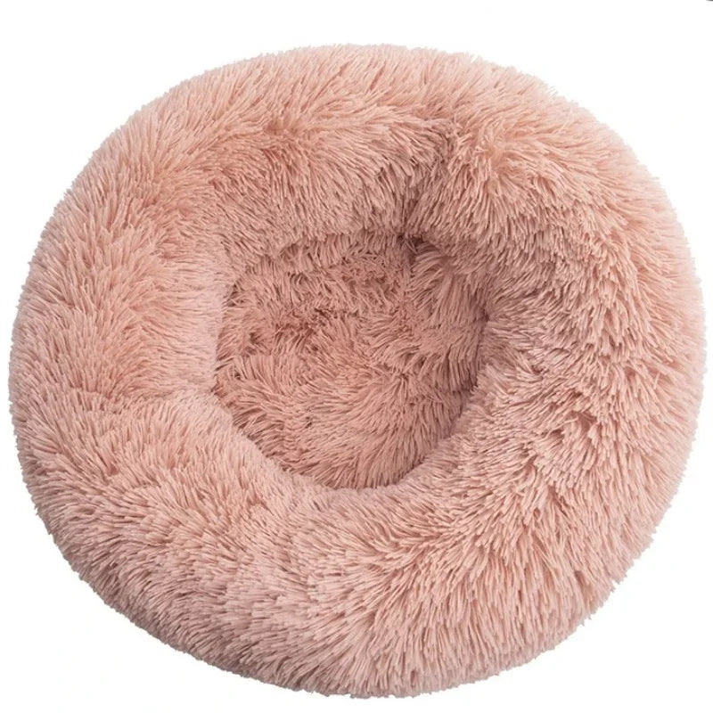 40-90cm 6 Sizes Round Pet Bed for Large Dog Bed Super Soft Cat Bed Plush Dog House for Medium Dog House Winter Warm Sleeping HARMONYA STORE
