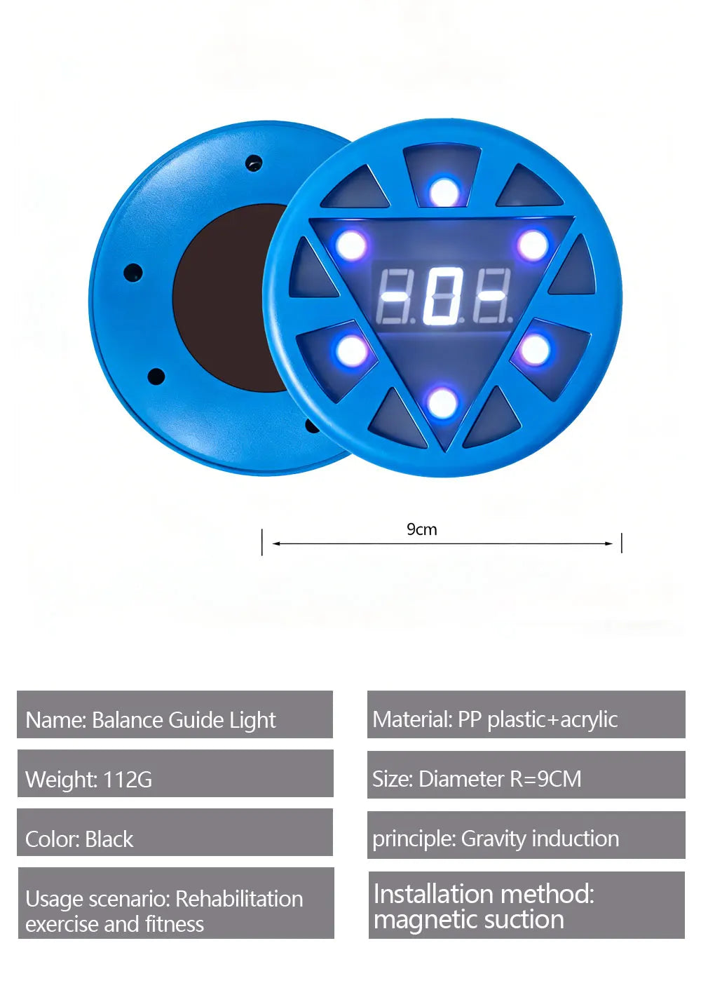 QUELING Smart Balance Board with Guidance Light - Full-Spectrum Training Equipment for Rehabilitation, Recovery, and Home Fitnes by HARMONYA STORE
