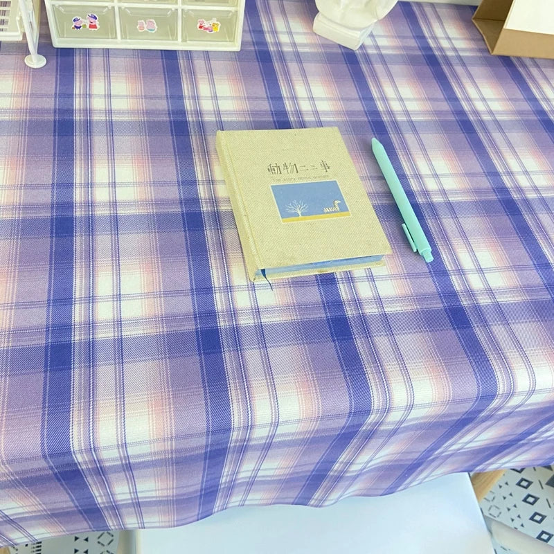 Plaid Tablecloth Table Cloth Desk Mat Dust-proof Dining Table Cloth Furniture Protector Picnic Mat Tapete Dressing Table Mat by HARMONYA STORE