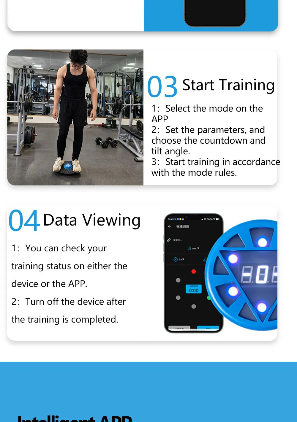 QUELING Smart Balance Board with Guidance Light - Full-Spectrum Training Equipment for Rehabilitation, Recovery, and Home Fitnes by HARMONYA STORE