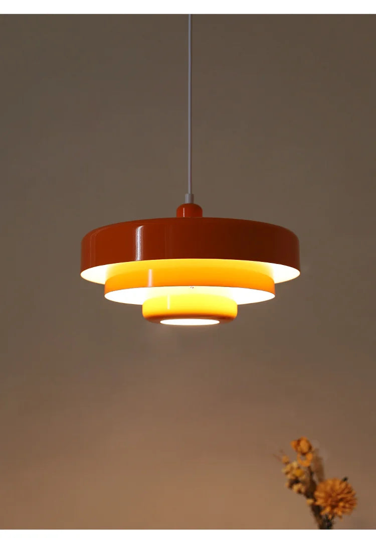 Medieval Retro Orange Pendant Lamp Dining Room Restaurant Home Decor LED Ceiling Chandelier Lighting for Cafe Bar Hanging Lights by HARMONYA STORE