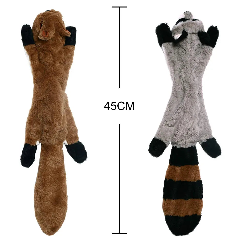 Funny Simulated Animal No Stuffing Dog Toy with Squeakers Durable Stuffingless Plush Squeaky Dog Chew Toy Crinkle Pet Squeak Toy by HARMONYA STORE