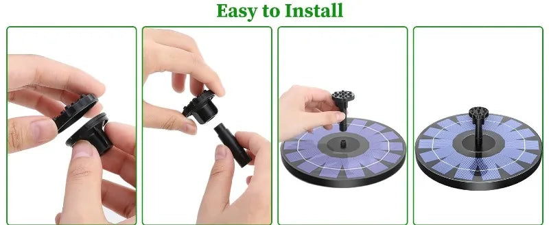 1W/1.5W/2.5W Outdoor Solar Fountain Suitable for Garden Pond Solar Fountain Pump Kit with 6 Nozzles for Garden Decoration by HARMONYA STORE