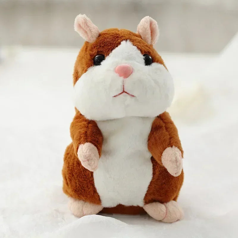 Learn To Imitate Talking Little Hamster Animal Plush Funny Toy Talking Nod Hamster Doll Soothing Crying Baby Toy Kids Gift by HARMONYA STORE