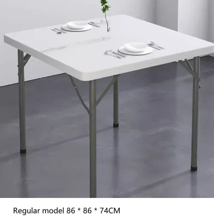 Folding square table, household dining table, square mahjong square table, outdoor portable plastic stall, street stall table by HARMONYA STORE