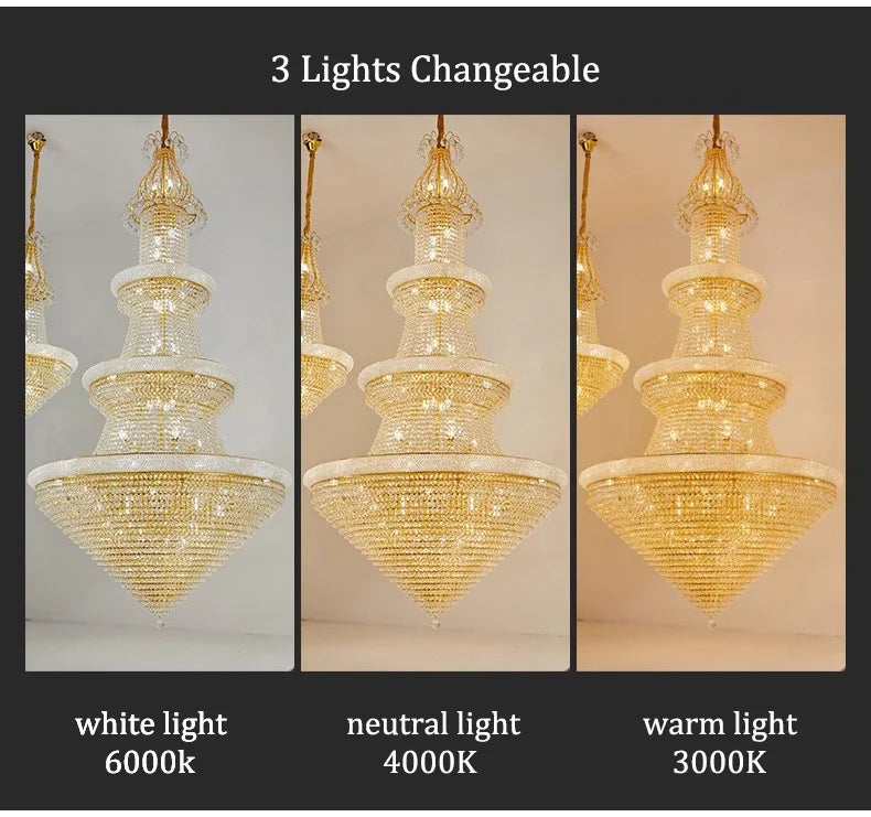 Luxury Crystal Chandeliers Home Decorate Ceiling Chandelier Lustre Duplex Loft Pendant Lights for Living Dining Room Żyrandol by HARMONYA STORE