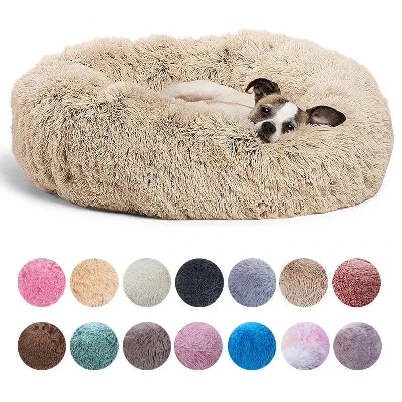 40-90cm 6 Sizes Round Pet Bed for Large Dog Bed Super Soft Cat Bed Plush Dog House for Medium Dog House Winter Warm Sleeping by HARMONYA STORE