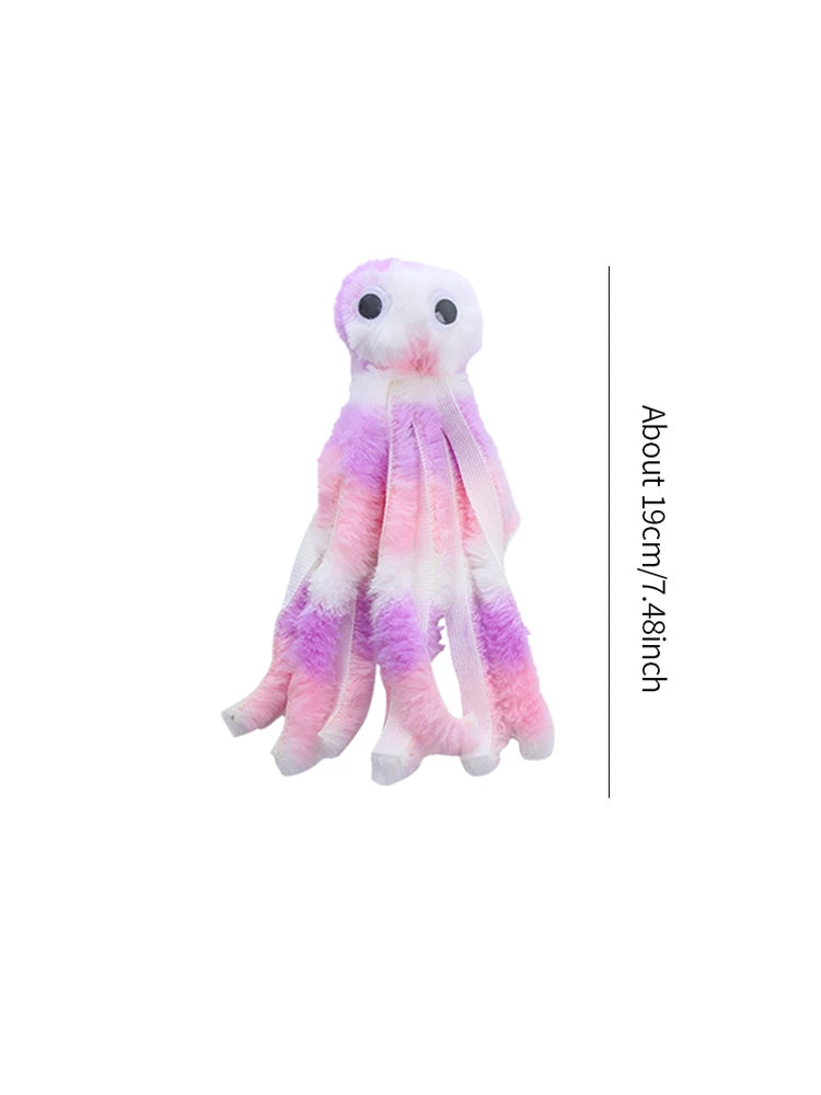 Cat toy Cute octopus plush toy bite resistant teeth interactive play pet supplies by HARMONYA STORE