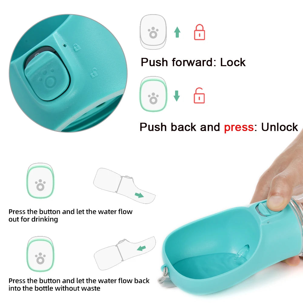 Portable Dog Water Bottle For Small Large Dogs Cat Outdoor Leakproof Walking Drinking Bowls Chihuahua French Bulldog Supplies by HARMONYA STORE