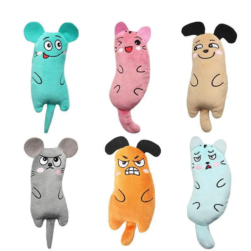 Funny Pet Plush Embroidery Catnip Toy Cat Expressive Mouse Toys Interactive Cat Toy Kitten Bite Resistance Toy Pet Accessories by HARMONYA STORE