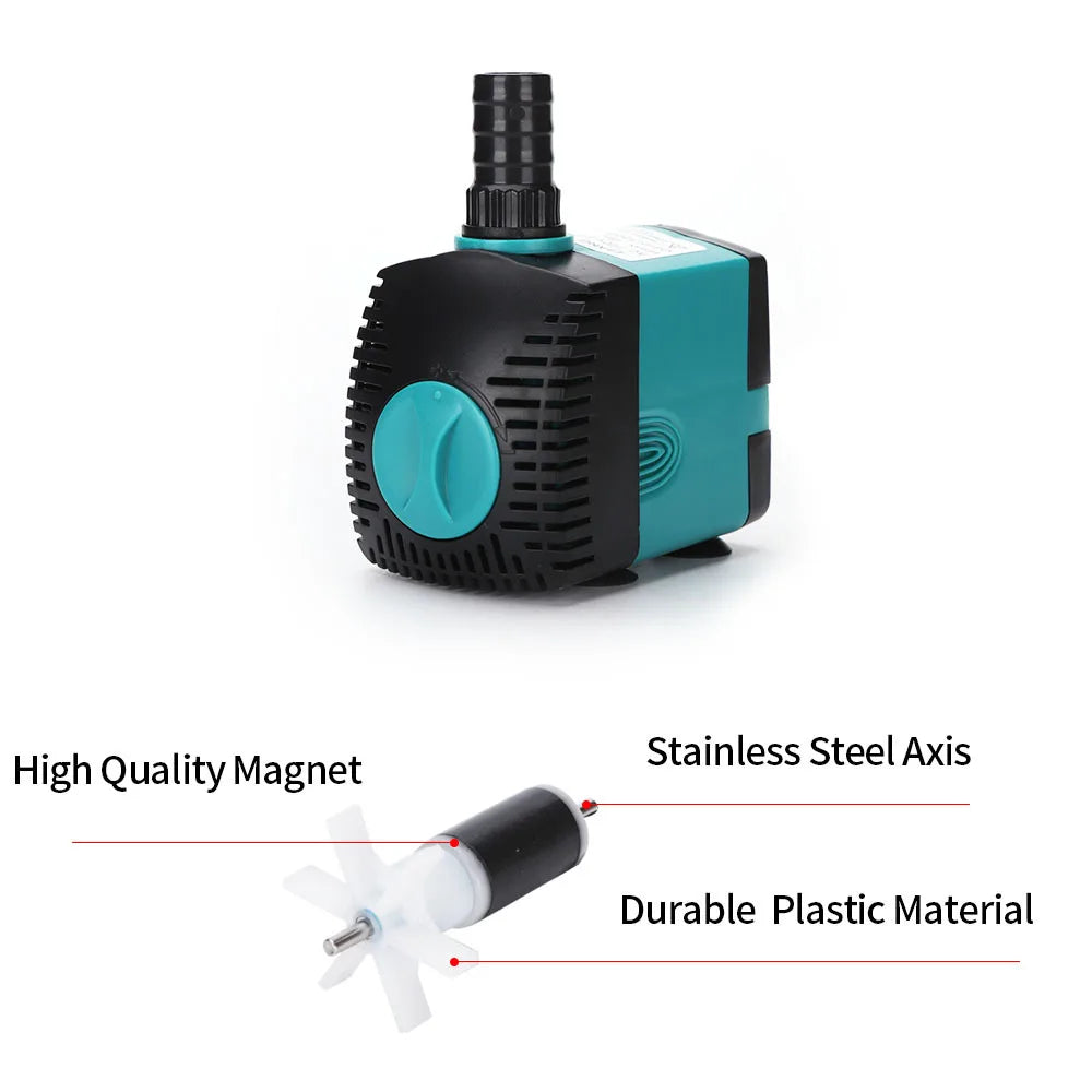 Ultra-Quiet 3-60W Submersible Water Fountain Pump Filter Fish Pond Aquarium Water Pump Tank Fountain EU US 220V-240V by HARMONYA STORE