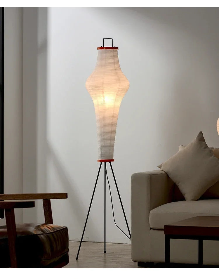 Japanese-style Noguchi Isamu Tea Room Rice Paper Floor Lamp Hotel Bedroom Study Home Decorate Surprised Style Design Table Lamps by HARMONYA STORE