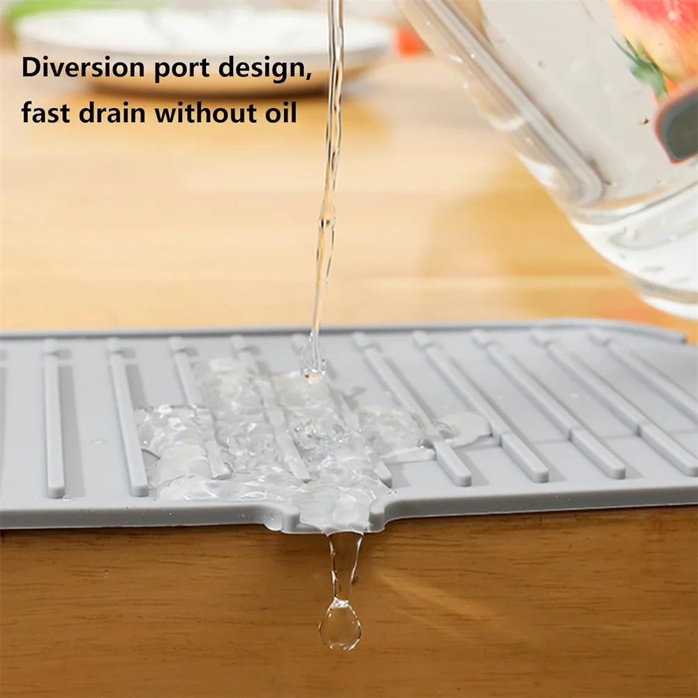 Silicone Faucet Water Catcher Mats,Kitchen Sink Spill-Proof Drying Pads,Anti-Slip Drain and Splash Guard Water Catcher Mat by HARMONYA STORE