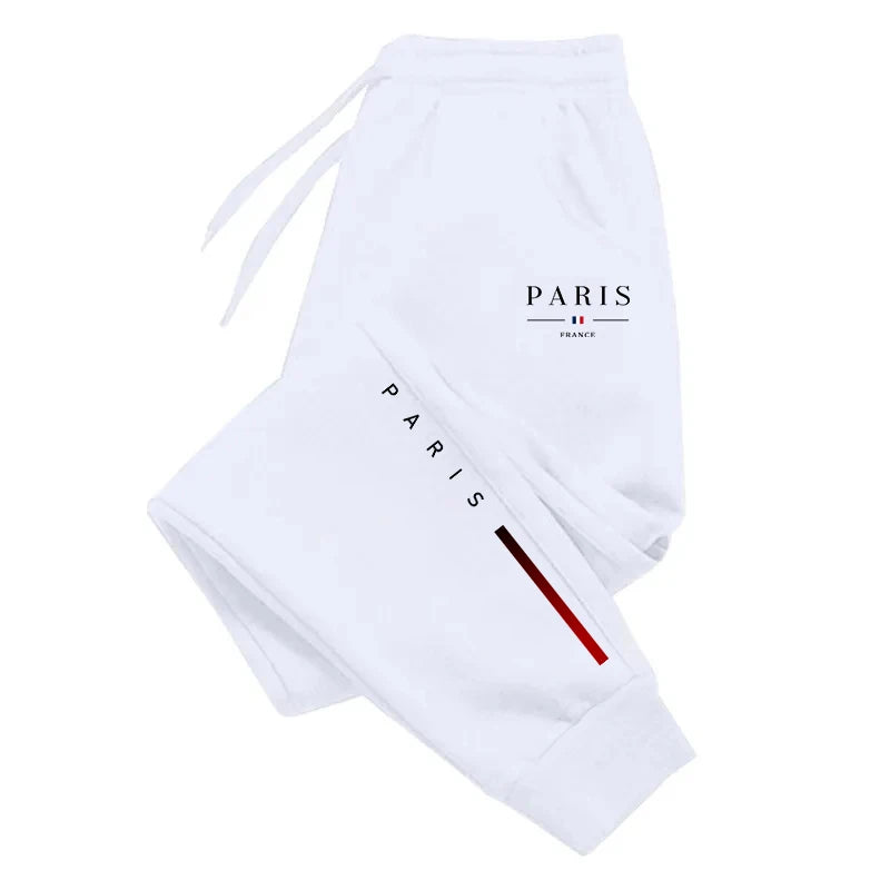 2025 New Arrival Paris Printed Sweatpants for Men High Grade Male Home Outdoor Casual Sports Jogger Pants Urban Fashion Trousers by HARMONYA STORE