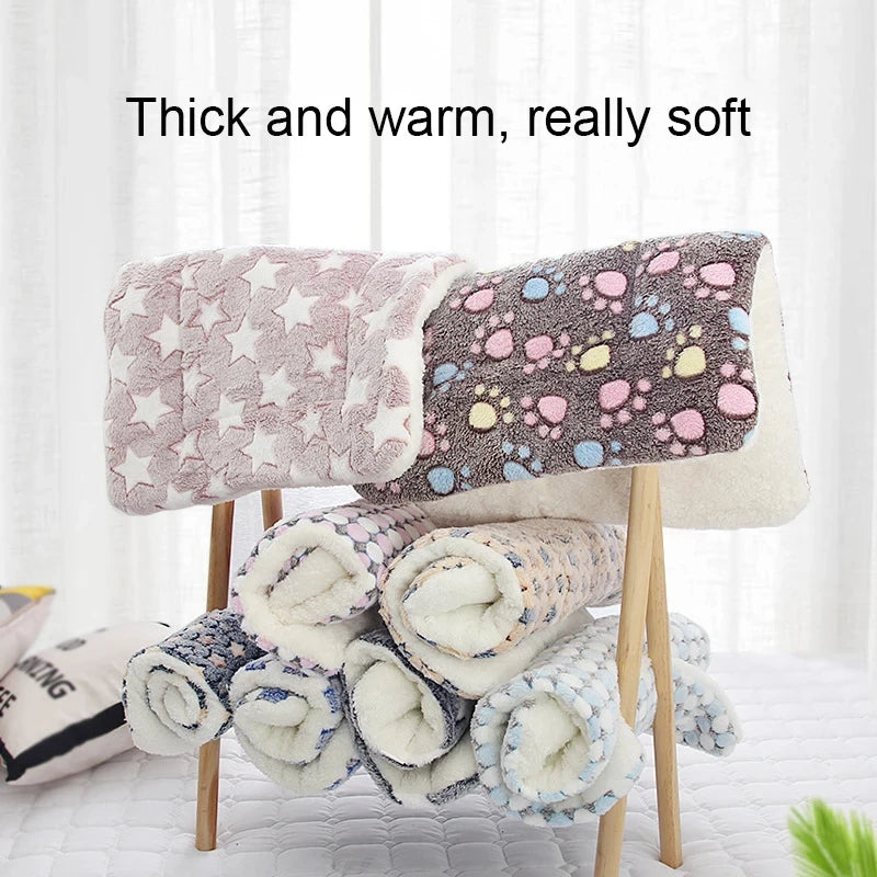 Flannel Pet Sleeping Mat Dog Bed Cat Litter Puppy Bed Dog Sofa Lovely Mattress Cushion for Small Large Dog Blanket For Winter by HARMONYA STORE