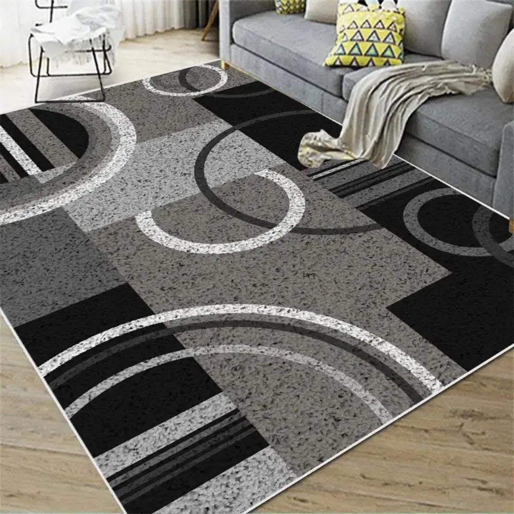 VIKAMA Nordic Abstract Carpet Living Room Bedroom Kitchen Dining Room Floor Mat Home Decor Geometric Large Area Floor Mat by HARMONYA STORE