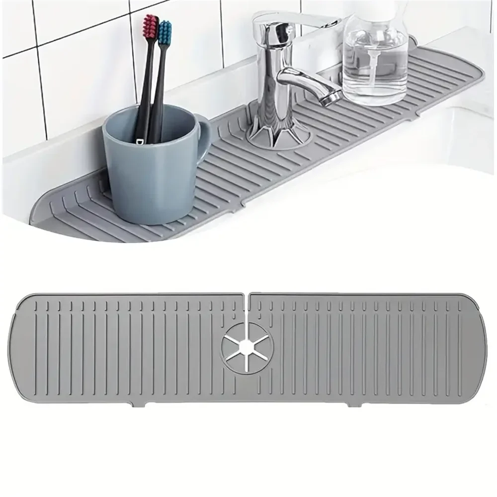 Silicone Faucet Water Catcher Mats,Kitchen Sink Spill-Proof Drying Pads,Anti-Slip Drain and Splash Guard Water Catcher Mat by HARMONYA STORE