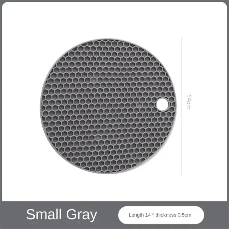 Table mat tool multifunctional kitchen silicone tableware mat, round anti slip and heat-resistant coffee cup coaster, pot holder by HARMONYA STORE