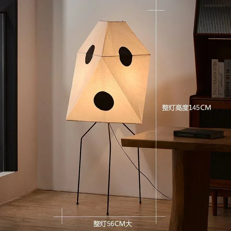 Japanese-style Noguchi Isamu Tea Room Rice Paper Floor Lamp Hotel Bedroom Study Home Decorate Surprised Style Design Table Lamps by HARMONYA STORE