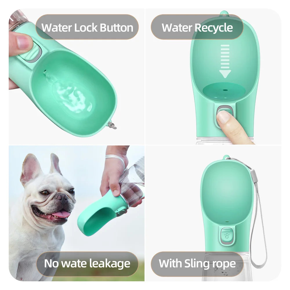 Portable Dog Water Bottle For Small Large Dogs Cat Outdoor Leakproof Walking Drinking Bowls Chihuahua French Bulldog Supplies by HARMONYA STORE
