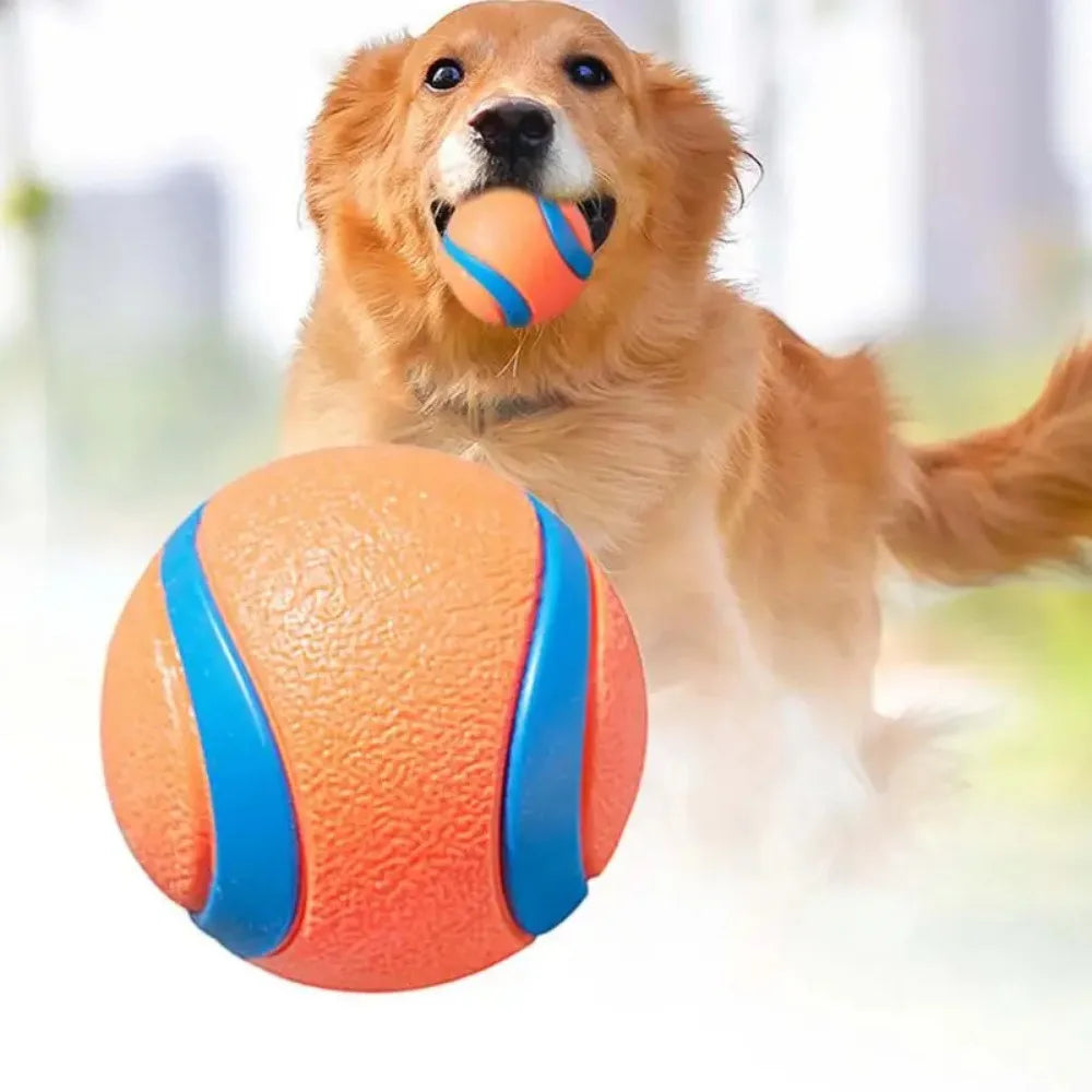 Dog Toy Ball Dog Fetch Ball Toy Tough Pet Ball Puppy Chew Toy Solid Elastic Jumping Ball Pet Accessories For Large Medium Small by HARMONYA STORE