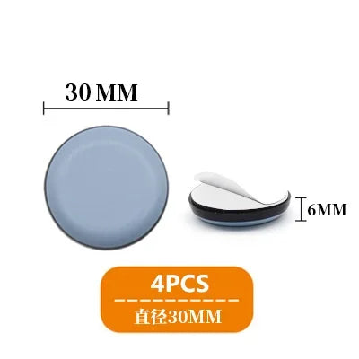 4pcs/set Furniture Leg Slider Pads Anti Scratch Easy Move Heavy Furniture Thickened Moving Pad Anti-abrasion Floor Protector Mat by HARMONYA STORE