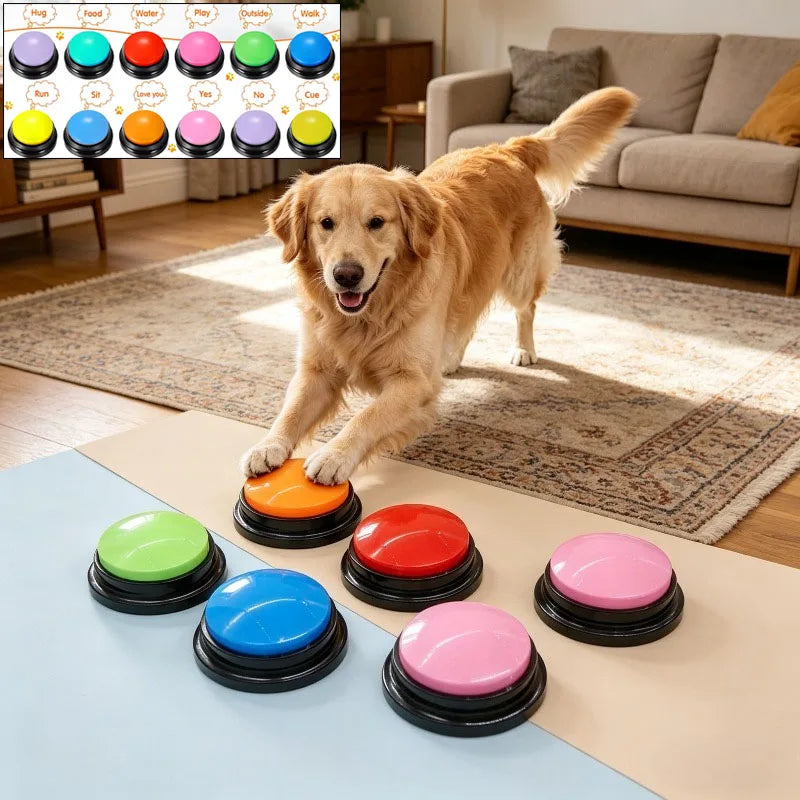 Dog Communication Buttons Voice Recording Button for Pet Training Buzzer 30 Second Record Playback Funny Gift for Talking by HARMONYA STORE