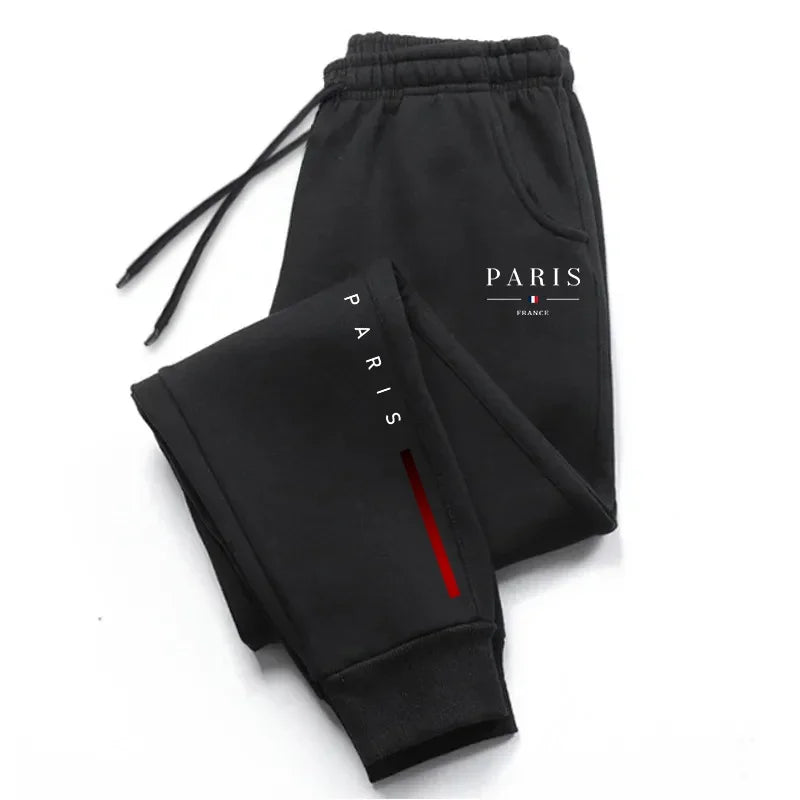 2025 New Arrival Paris Printed Sweatpants for Men High Grade Male Home Outdoor Casual Sports Jogger Pants Urban Fashion Trousers by HARMONYA STORE