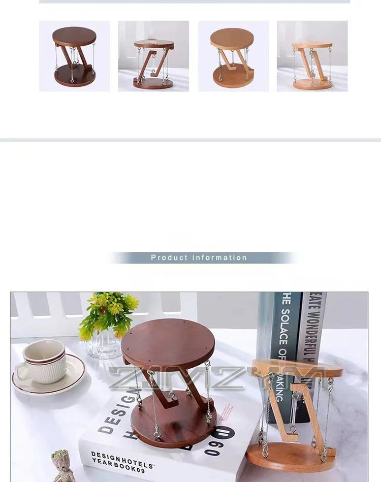 Tensegrity Structure Floating Table Wooden Stand Desktop Ornament For Office Living Room Desk TV Cabinet Home Decoration by HARMONYA STORE
