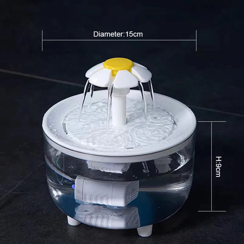 Pets Water Fountain Auto Filter USB Electric Mute Cat Drinker Bowl 1200mL Recirculate Filtring Drinker for Cats Water Dispenser by HARMONYA STORE