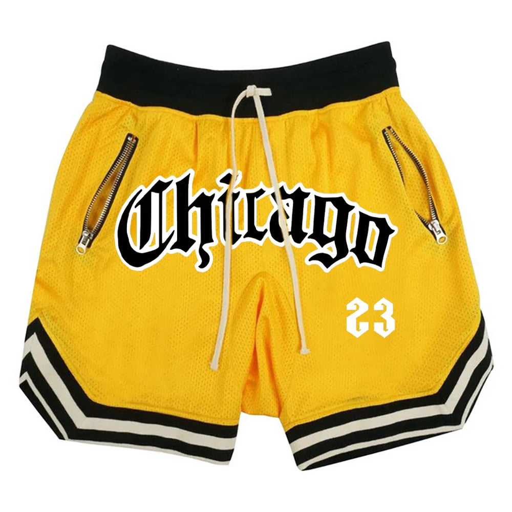 Summer New Men's Sports Fitness Shorts Men Basketball Game Training Running Casual Loose Quick-Drying Five-Point Pants by HARMONYA STORE