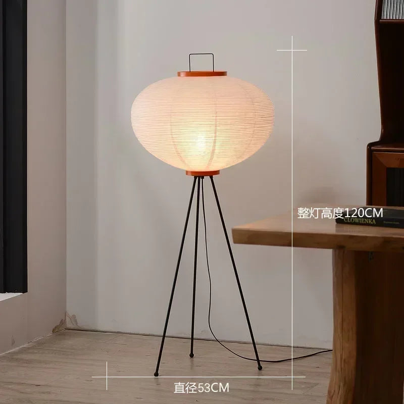 Japanese-style Noguchi Isamu Tea Room Rice Paper Floor Lamp Hotel Bedroom Study Home Decorate Surprised Style Design Table Lamps by HARMONYA STORE
