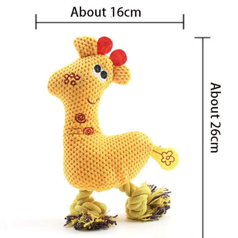 Puppy Squeaker Squeaky Plush Bone Dog Toy - Fun Chew Toy for Teething Pets Molar Training Accessory for Canine Playtime by HARMONYA STORE